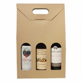 Packaging of wine bottles